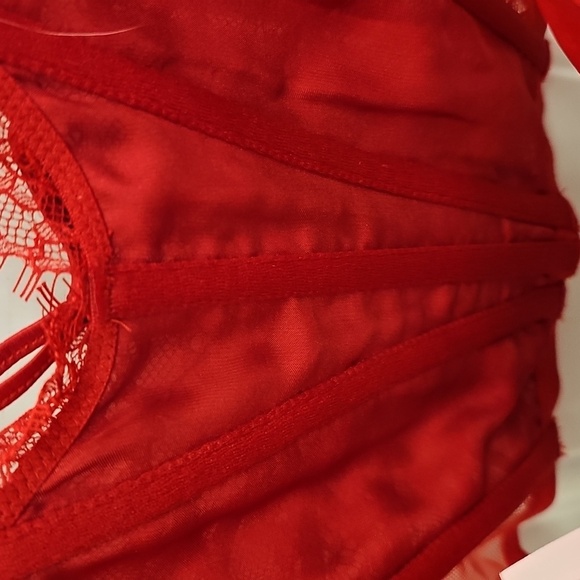 Victoria's Secret, Red, Lace, Corset, Sleep, Honeymoon, Party, Holiday, Fancy, - Picture 6 of 6